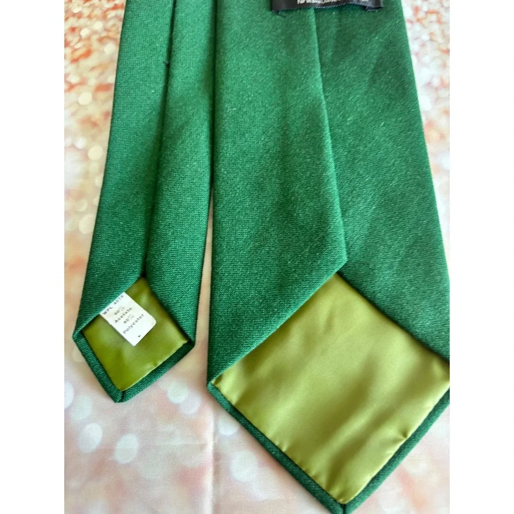 Suitmates Wembley‎ Green Necktie Embroidered Pattern Business Fashion